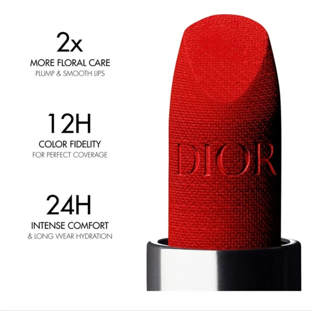 Rouge Dior Lipstick – Shade 999 Velvet